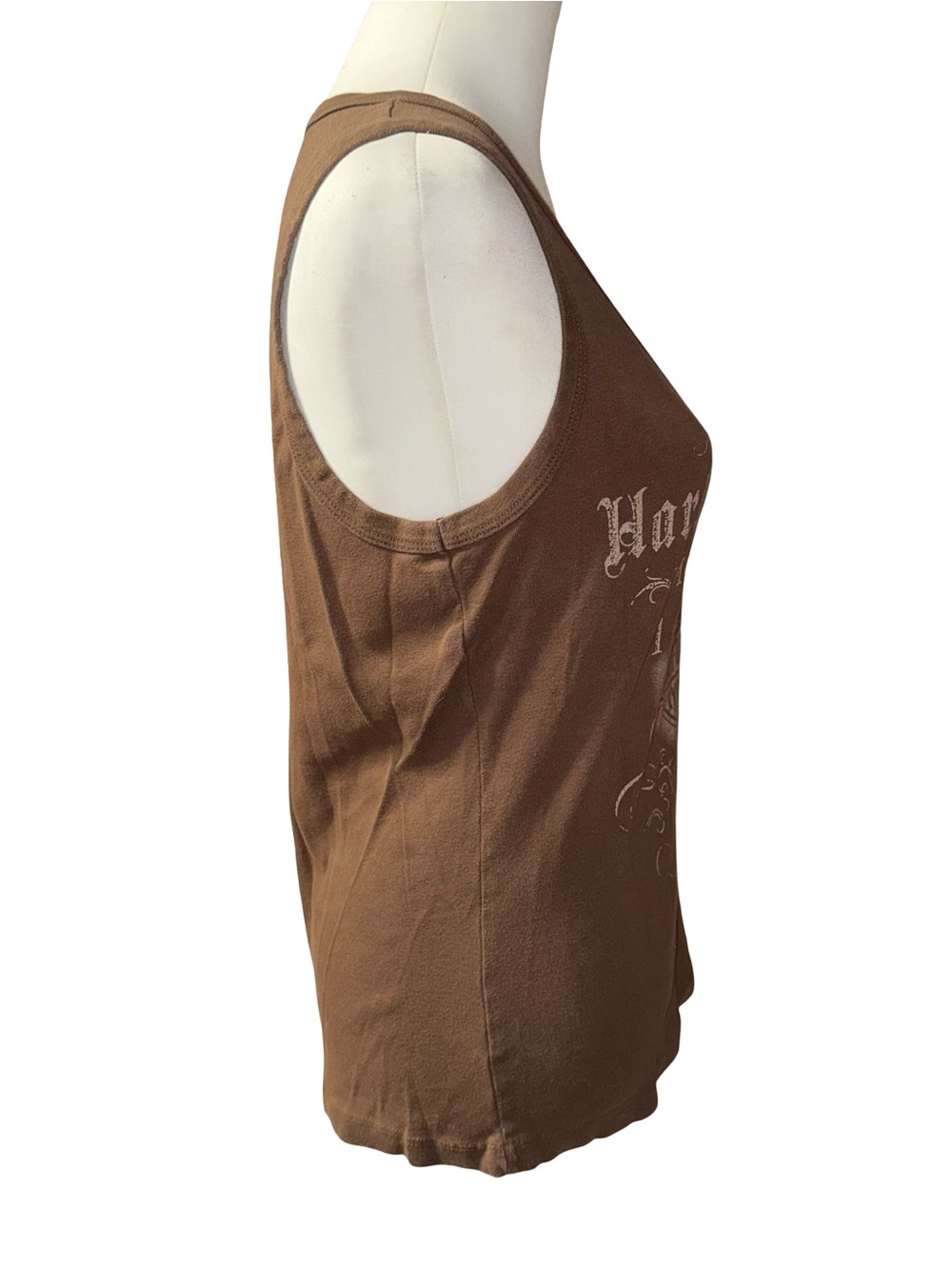 Harley-Davidson Women's Brown Sleeveless Logo Tank Top Sz XL - Picture 5 of 7